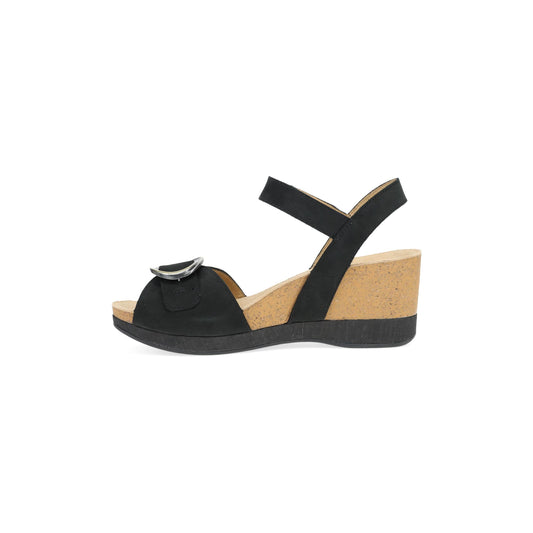 Side image of Stella Black Milled Nubuck