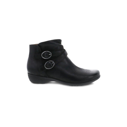 Side image of Faithe Black Burnished Nubuck