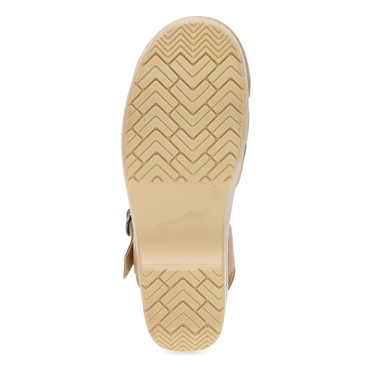 Bottom image of Margreta Mary Jane Clog Honey Distressed