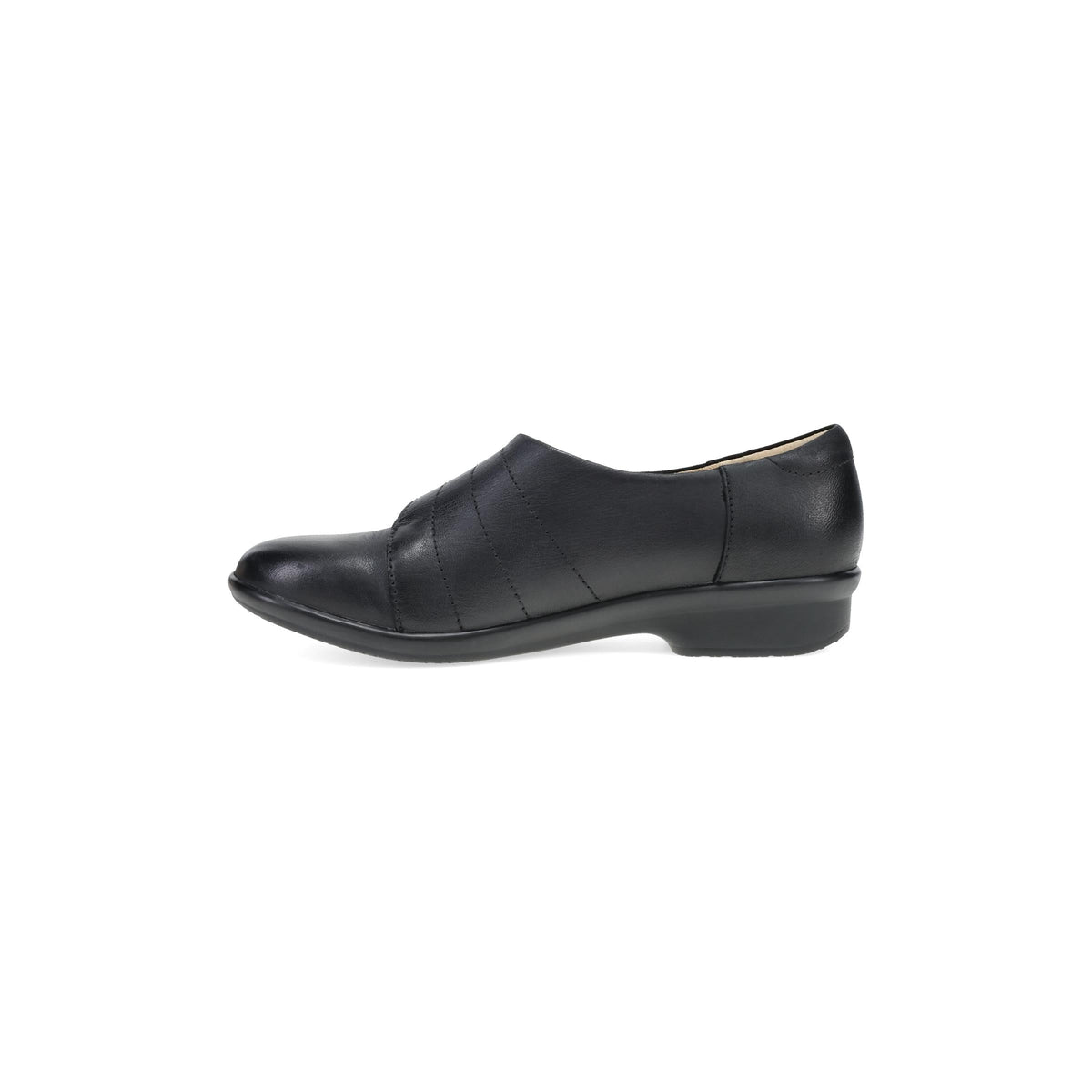 Side image of Chelsie Wide Black Leather