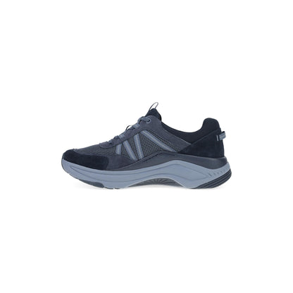 Side image of Poppy Navy Suede