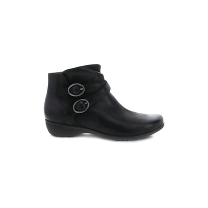 Side image of Faithe Black Burnished Nubuck