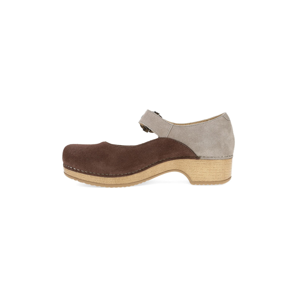 Side image of Bonny Mary Jane Chocolate/Taupe