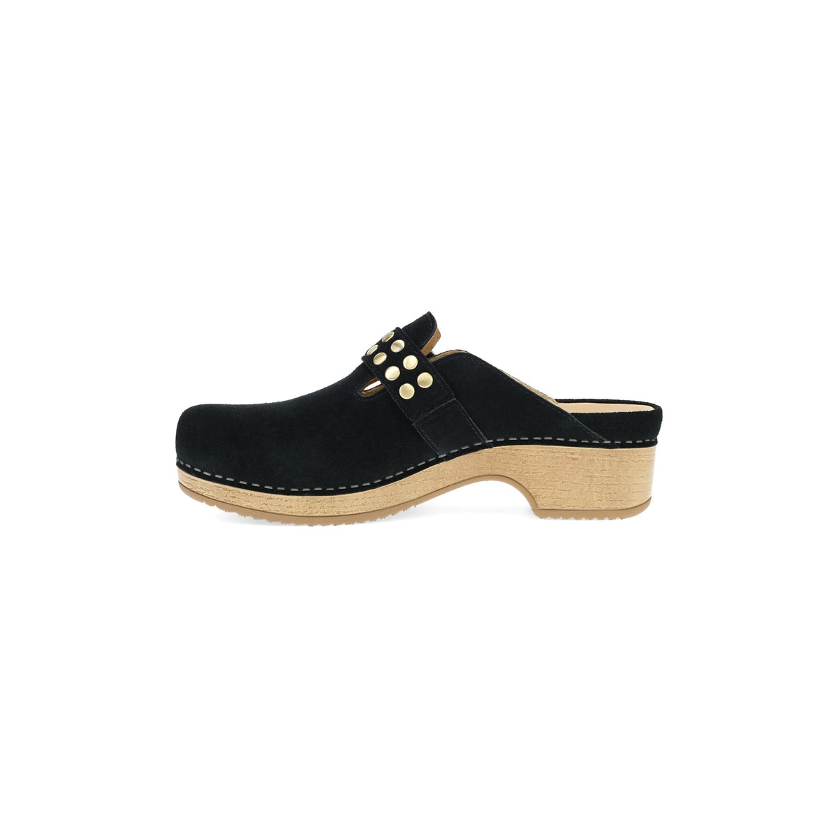Side image of Branson Clog Black Leather